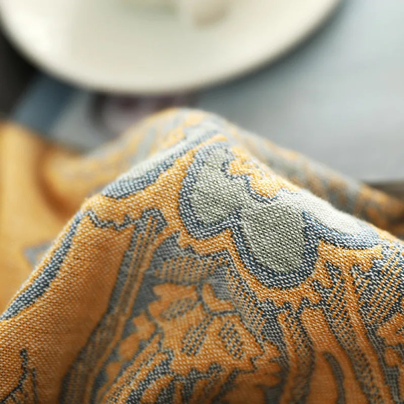 couette coton motif floral portable anti boulochage jaune bleu qualité printemps automne usage maison