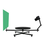 support rotatif photo plateau tournant videokit diffuseur moderne noir vis trépied caméra