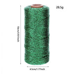 fil coton glitter vert rouge doré argenté décoratif boîte rangement satin