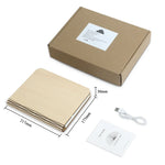 lampe led pliable forme livre bois naturel blanc moderne minimaliste clips magnétiques 5v usb
