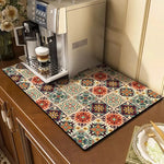 tapis cuisine multicolore carreaux géométriques moderne absorbant rapide séchage respectueux environnement 40x60cm 40x80cm
