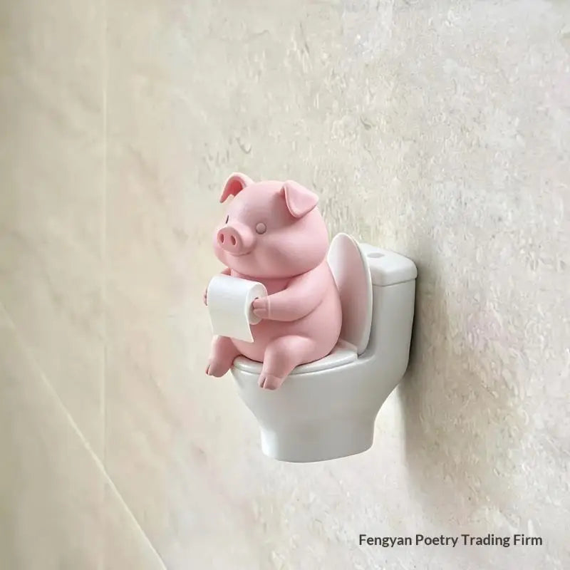 porte rouleau papier toilette résine décoratif cartoon adhésif rose dimension petite chambre salon