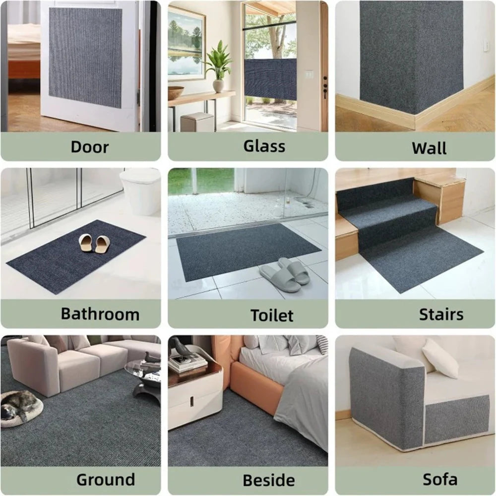 tapis protection chat tissu adhésif moderne gris beige 30x100cm 40x200cmrollable