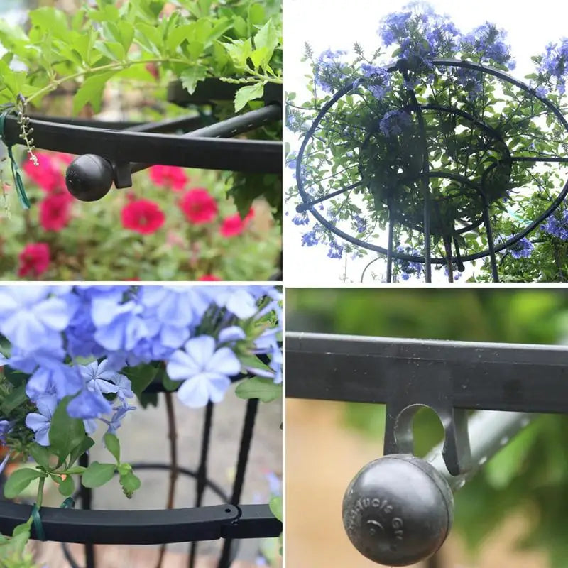 support fleurs métal noir structure circulaire moderne 120cm 150cm 180cm 210cm 70cm 40cm
