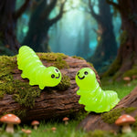 jouets résine vers souriants animaux miniature vert bricolage décoration jardin féerique pastorale