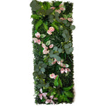 plantes artificielles murales herbe feuilles fleurs roses modernes extérieures festiveDecoration