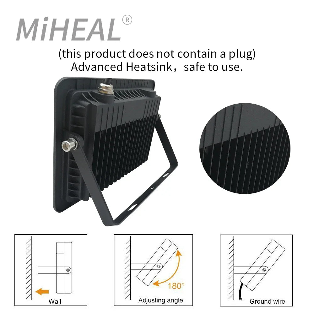 projecteur led industriel ip68 noir moderne 10w 20w 30w 50w 100w