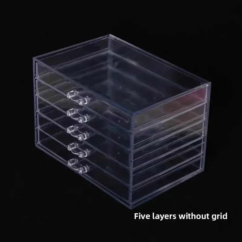 boîte bijoux transparente moderne poignées velours intérieur compartiments multiples accessoires