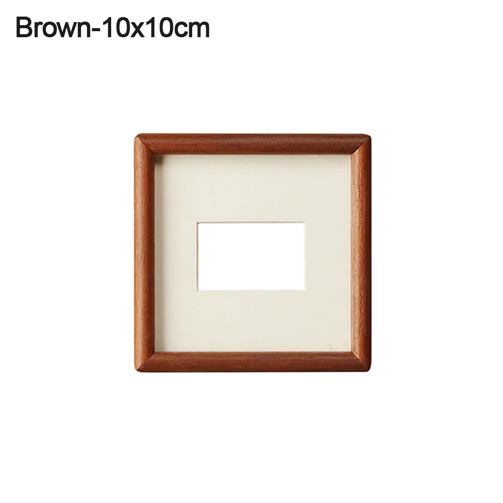 cadre photo bois grain visible moderne minimaliste adhésif fixation 10x10 19.2x14.2 16.6x11.6 21.7x16.7