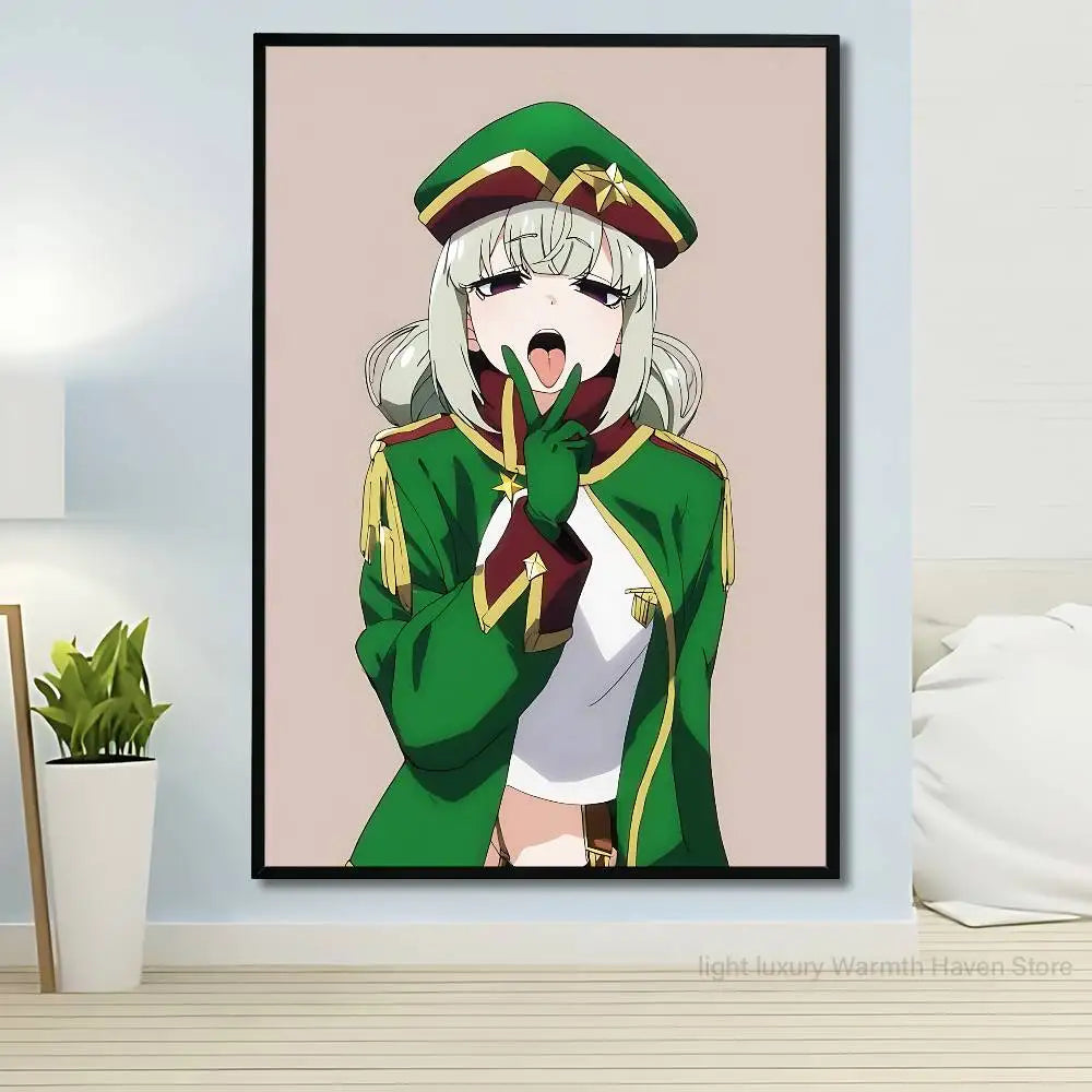 affiche anime personnages moderne art japonais décoration salon papier frame noir varied colors