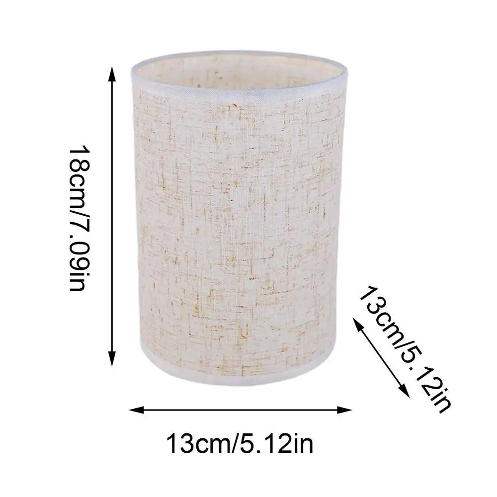 abat jour blanc tissu motif classique maison salon 18cm 13cm