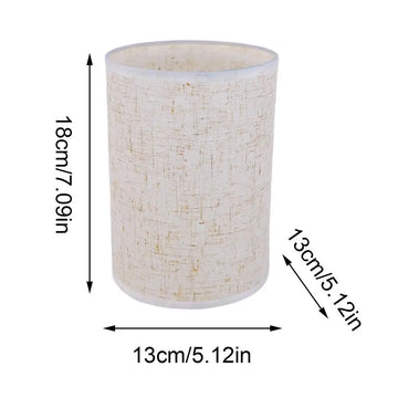 abat jour blanc tissu motif classique maison salon 18cm 13cm