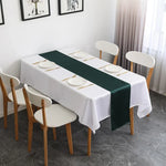 nappes tables chemins table polyester couleur blanche moderne épures sans motif 11x108 pouces Bordeaux