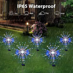 lampe solaire multicolore feux dartifice fleurs extérieure halloween noel moderne