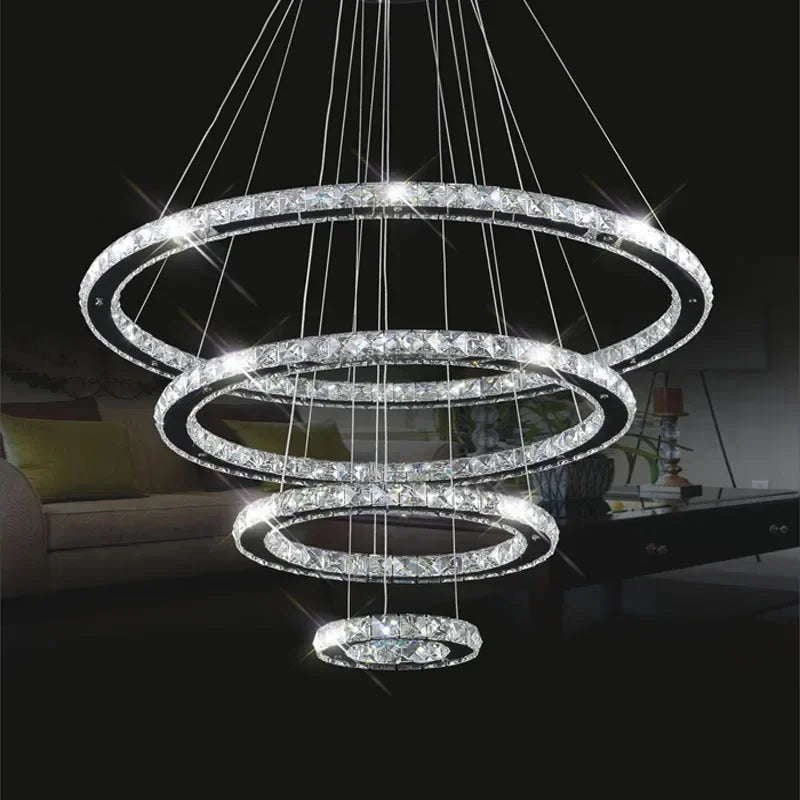 suspension lumineuse moderne acier inoxydable blanc noir strass brillant 2000 82000 lumens 90 260v