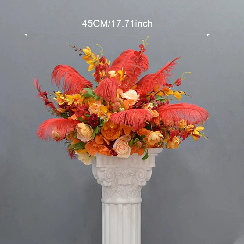 décorations extérieures colonnes romaines blanches vases ornements classiques fêtes anniversaires mariageextérieur