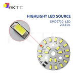 plaque led circulaire blanc diodes smd5730 5v dc 10w 6000k moderne sans fixation