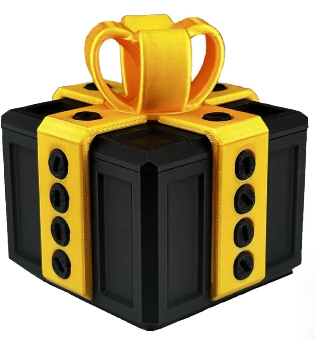 boîte cadeau noire or vis tournevis anniversaire noël saint valentin mariage halloween pâques salopes
