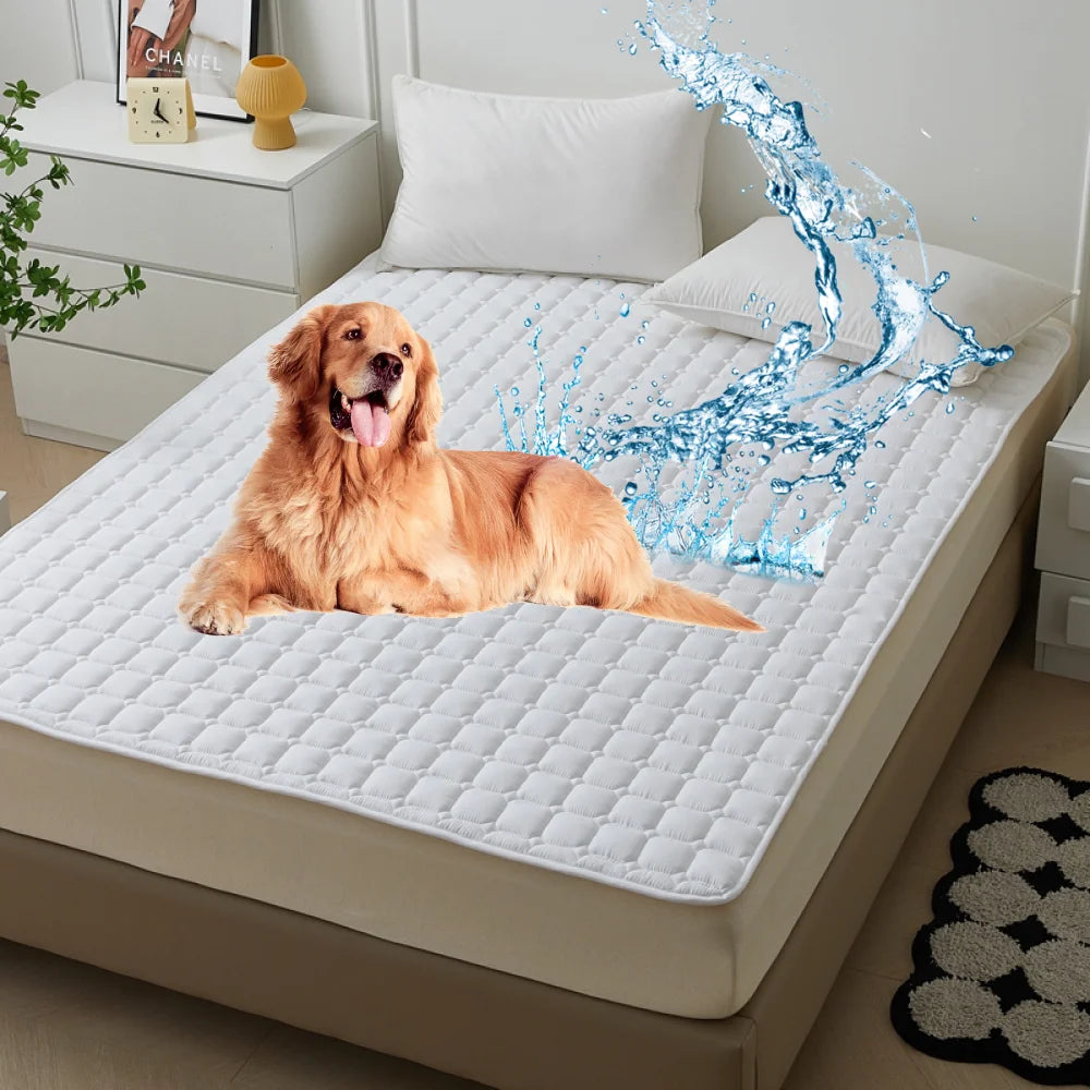 tapis lit imperméable coussin lit quilted gris moderne animaux 120x200 140x200 150x200 160x200 180x200