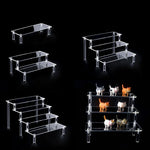 présentoir acrylique transparent moderne cupcake poupées parfum boîtes aveugles trapézoïdales étagère rangement multiple couches
