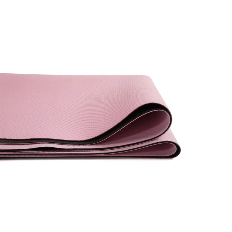 tapis yoga bleu ciel rose noir texturé anti dérapant fitness yoga pilates exercices