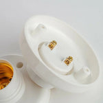 socle ampoule blanc moderne eyelets fixations maison opaque plastique abs rond lisse