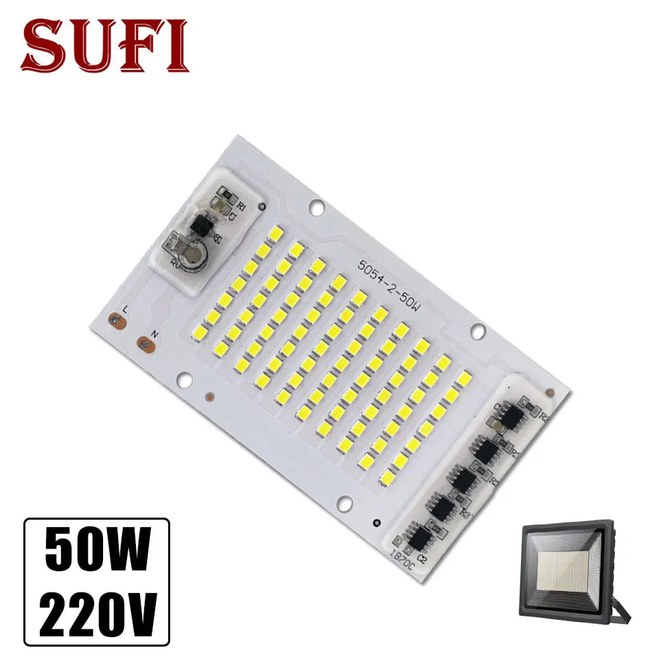plaque led 100w blanc matrice diodes ic intelligent ac220v moderne technologique