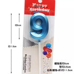 bougies chiffres bleu moderne mariage anniversaire décoration fête enfants baptême noël