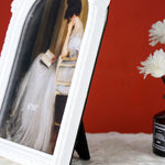 cadre photo vintage noir blanc orné résine baroque décoration photo moderne
