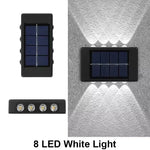 éclairage mural solaire led moderne autoinstallation adhésif étanche noir 4leds lumière