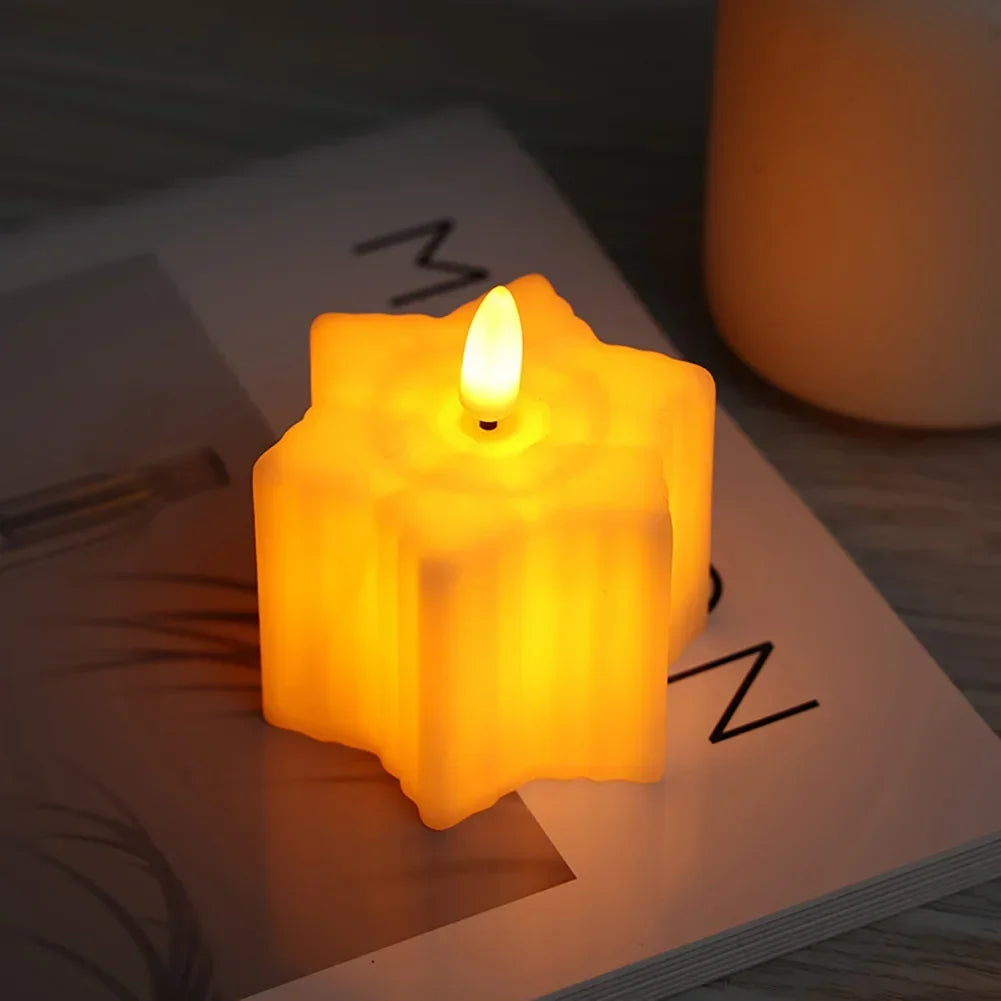 bougies led blanches modernes bougies decoratives geometriques chambre salon mariage