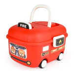 boîtes rangement réutilisables couleurs rose bleu rouge orange motif cartoon poignée amovible