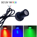 projecteur led rgb noir blanc argent moderne 1w 12v double adhésif vis câble électrique