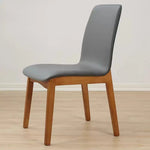 chaises salle manger moderne bois PU gris clair vert menthe rouge brique blanc minimaliste