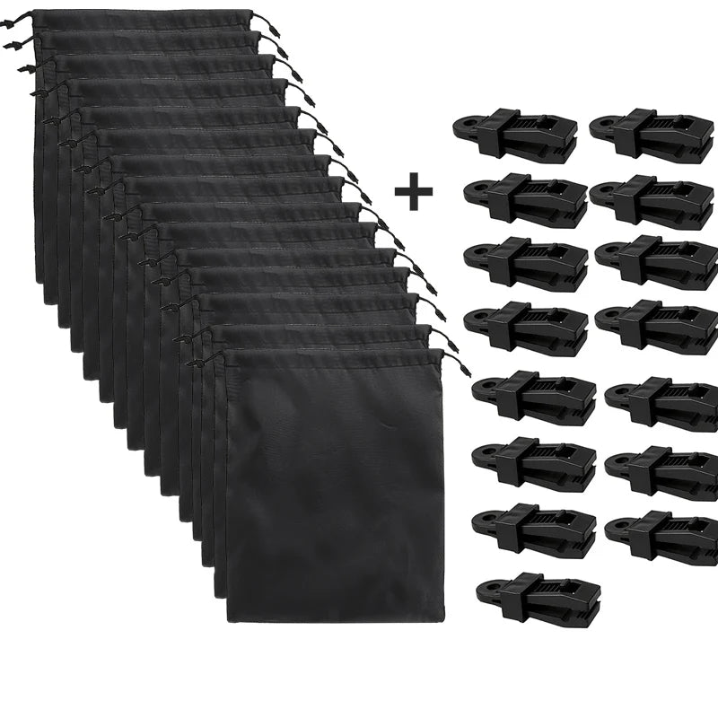 rideaux extérieurs moderne beige noir opaques sacs lestés clips tringle attacheextérieur patio cabana