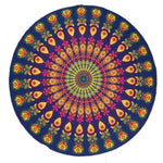 serviette plage ronde motif mandala boho chic coton polyester décorative grande plage été