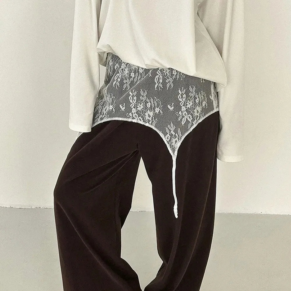 culotte dentelle blanche moderne élégante hautement élastique polyester junior opaque adhésif gris