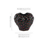vase céramique moderne rouge rose fraises relief decoration maison creative fruit