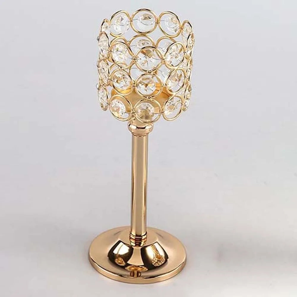bougeoir moderne or argent cristal élégant table maison mariage