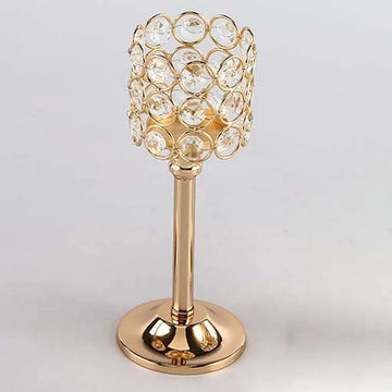 bougeoir moderne or argent cristal élégant table maison mariage