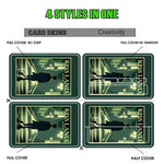 étui carte bancaire kiss land personnages vert noir adhésif moderne graphique sécurité illustration