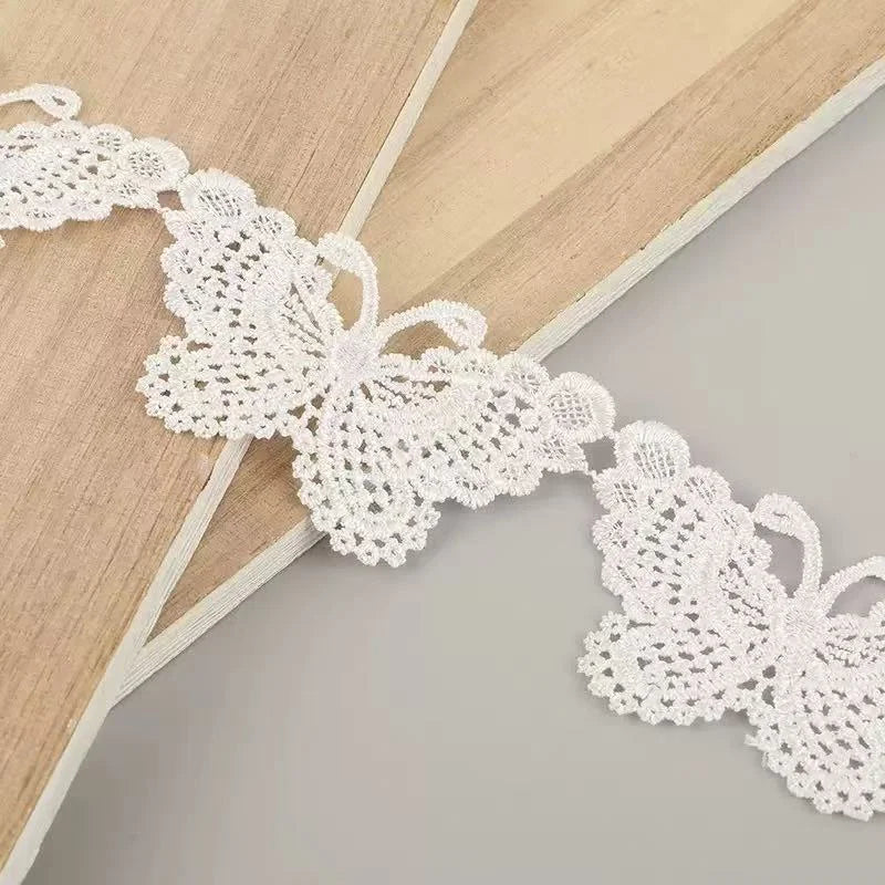 ruban dentelle blanc papillons classique romantique polyester adulte femmes hommes