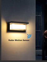 lampe murale led motion sensor extérieure noir moderne étanche ip65 20w