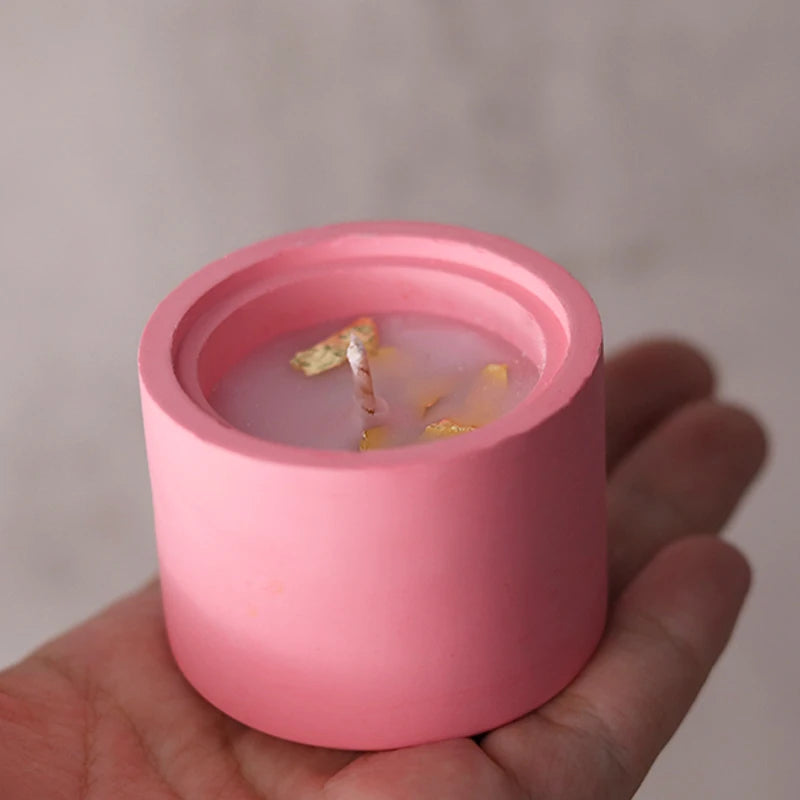 moule silicone bougie parfumée blanc rose pâle moderne minimaliste couvercle bricolage décoration maison