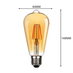 lot ampoules led vintage filament doré culot e27 edison lumière chaude