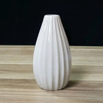 vases céramique plissés blanc vert bleu rose minimaliste décoration maison salon