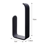 porte serviettes toilette adhésifs moderne minimaliste noir blanc texture mat opacité
