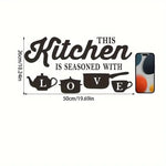 décoration murale stickers argenté doré noir vaisselle LOVE cuisine moderne abstraite