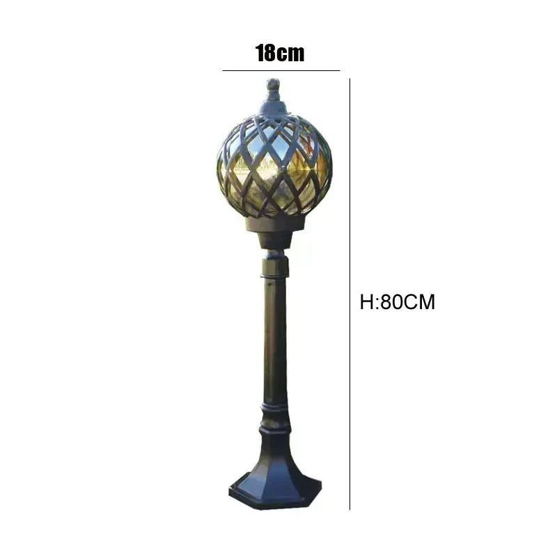 lampe solaire vintage noire dorée ajourée extérieure étanche ip65 led