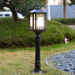 lampe jardin led moderne noir bronze ip65 extérieure ajourée classique